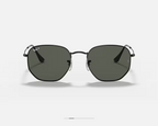Ray-Ban Hexagonal Noir Polarisé – Monture Métal Black & Verres Green P