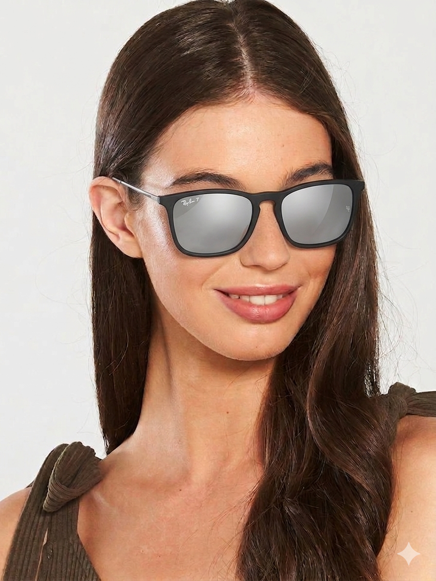 Rayban chris Silver Flash Polarized