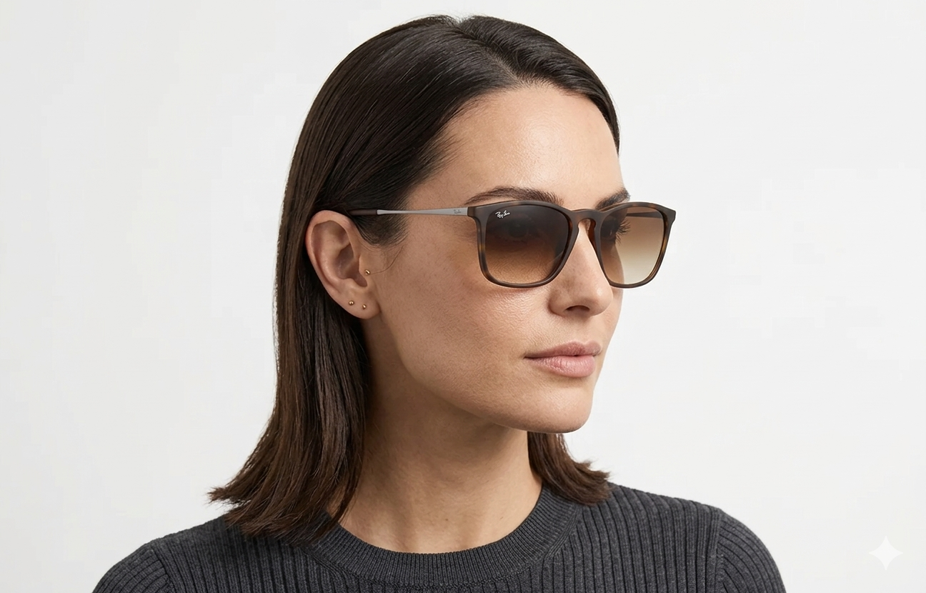 Ray-Ban Chris RB4187 Écaille – Verres Brun Dégradé UV400